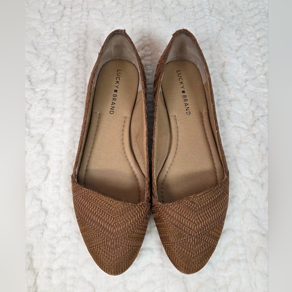 Lucky Brand Women's Tan Woven Flats